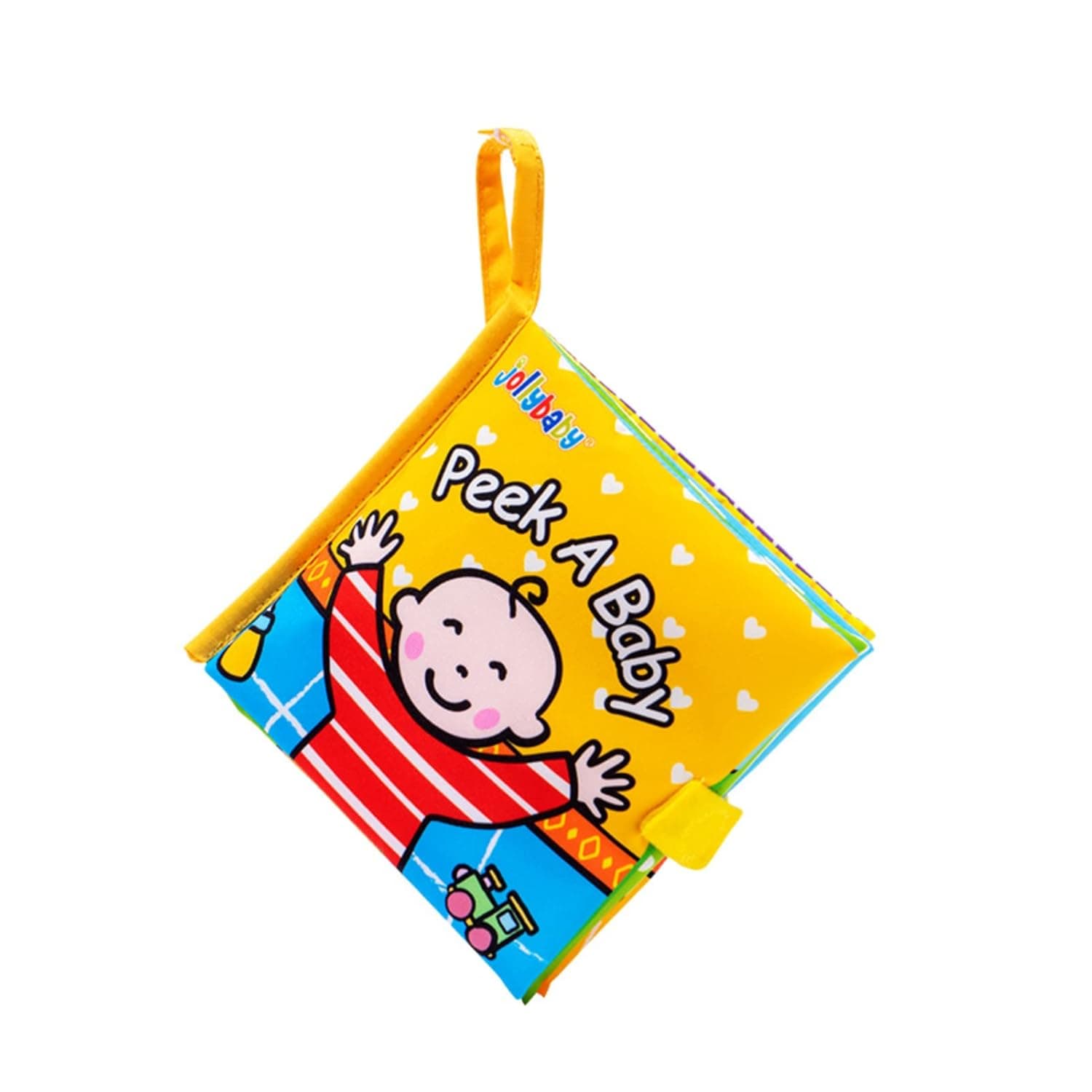 Jollybaby Baby Peek-a-Boo Cloth Books, Touch & Feel Crinkle Soft Book for Babies, Infants & Toddler Early Development Interactive Stroller Toys(Peek a Baby)
