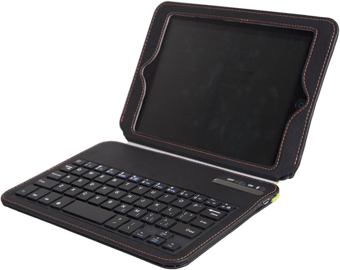 jVose Ultra-Thin Bluetooth Keyboard Case for iPad mini (Green) (Black)