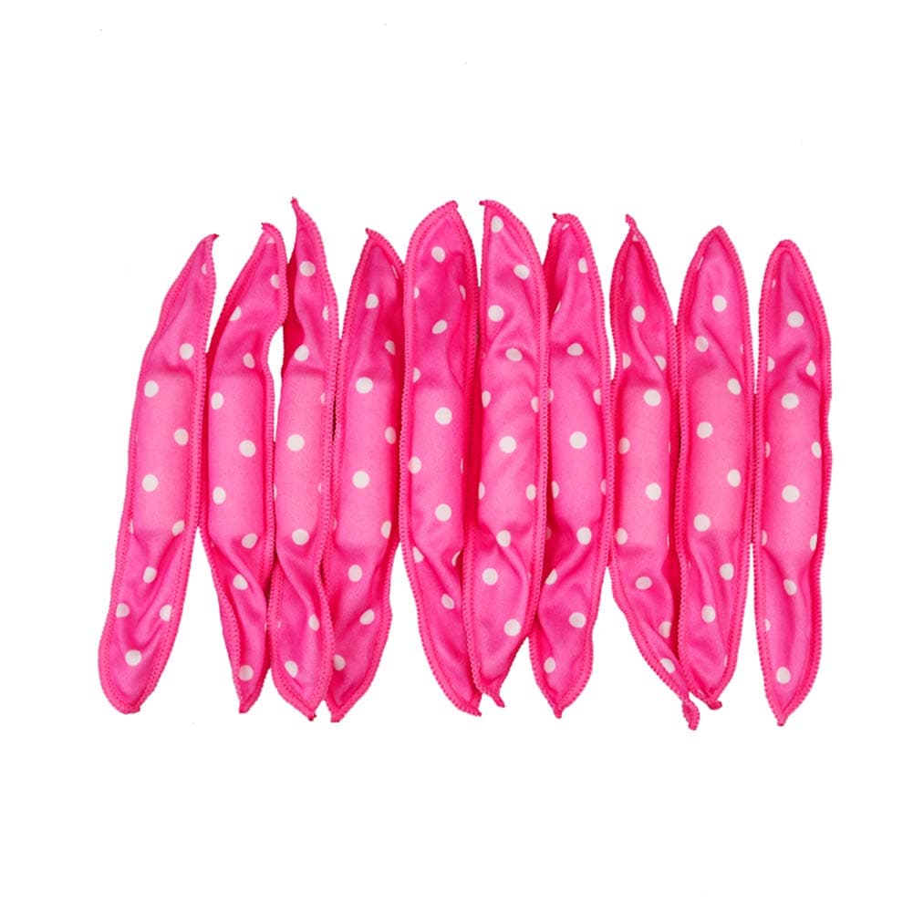 AKOAK 10 Pcs Sponge Curler, Sleep Wave Point Curler, DIY Hair Care & Styling Tool (Rose red)