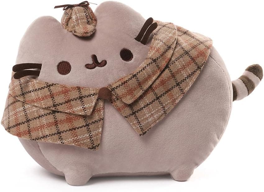 GUND Pusheen Detective Cat Plush Stuffed Animal, Gray, 12.5"