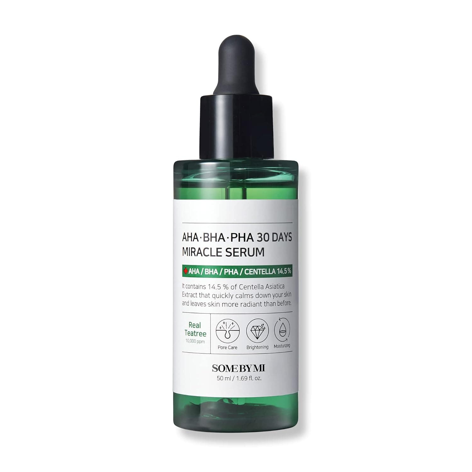 SOME BY MI AHA BHA PHA 30 Days Miracle Serum - 1.69Oz, 50ml - Made from Tea tree Leaf Water for Sensitive Skin - Sebum, Blemish Care and Remove Dead Cells - Facial Skin Care