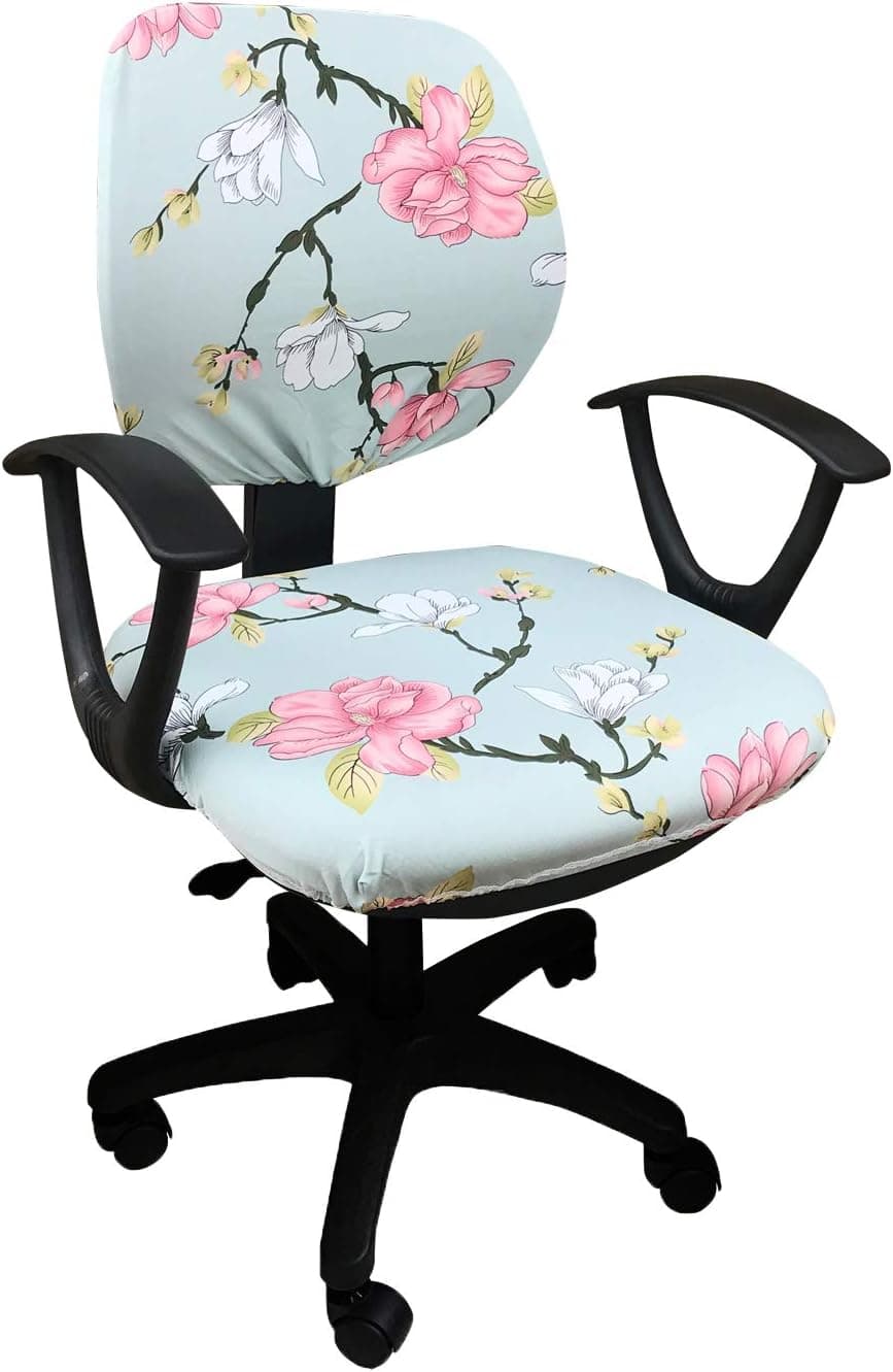 MOCAA Computer Office Chair Covers Universal Stretchable Polyester Washable Rotating Chair Slipcovers,ONLY Chair Covers (Color 18)