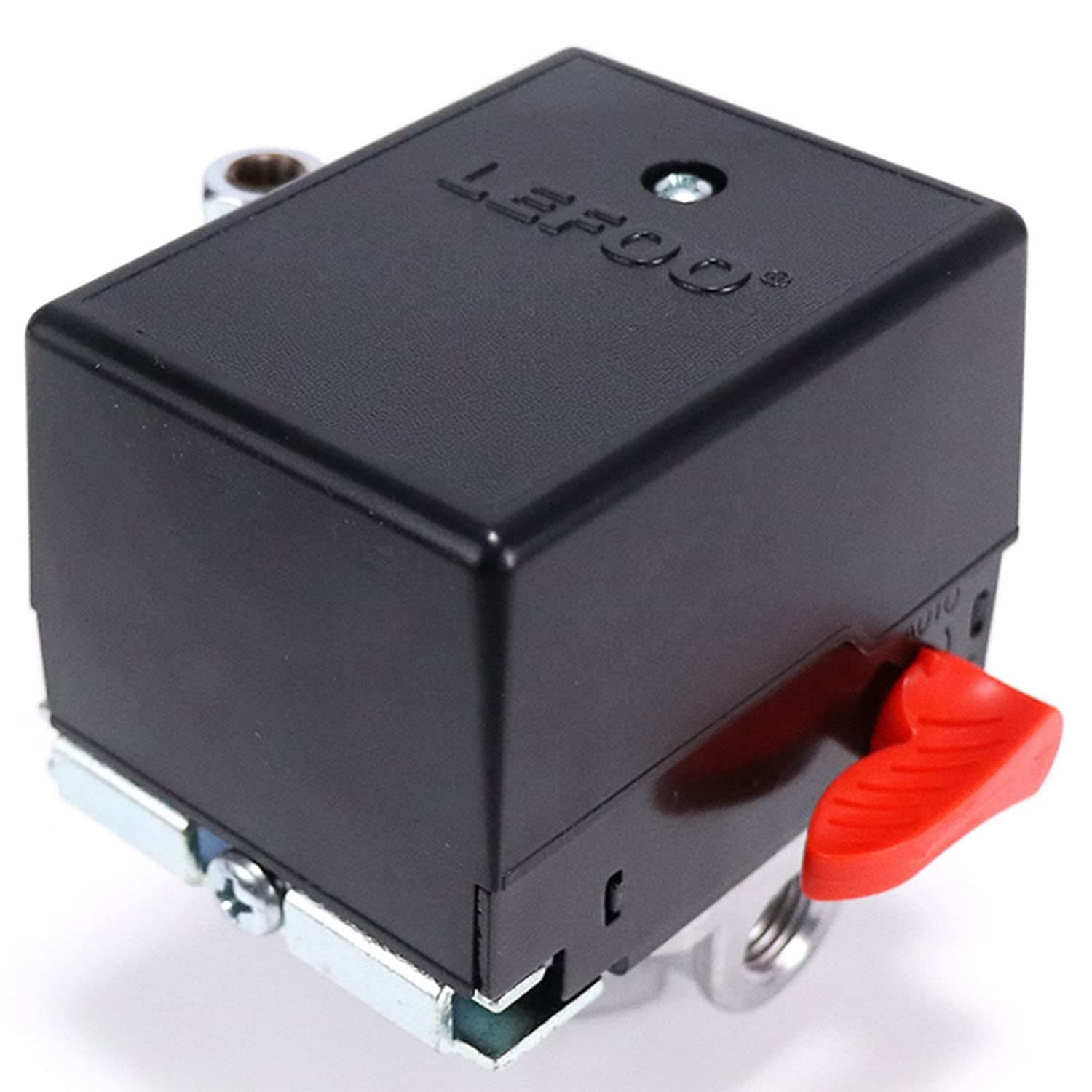 LEFOO LF15 Heavy Duty Pressure Switch for air Compressor 135-175psi Four Port w/Unloader & on/Off Lever