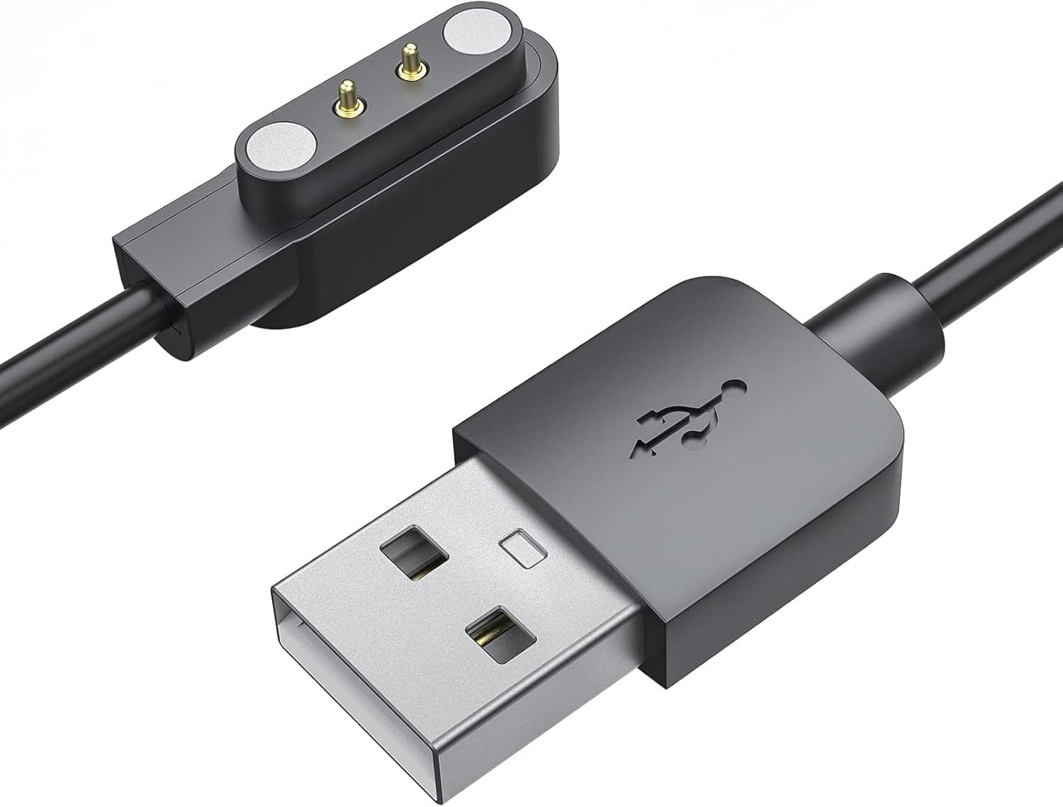 TiMOVO Charger Compatible with SW022/LW11/GTX Fitness/CXB01/Mugo Chalvh 1.69", Magnetic USB Charging Cable 1.97ft/60cm, Replacement Charging Power Cable Cord - Black