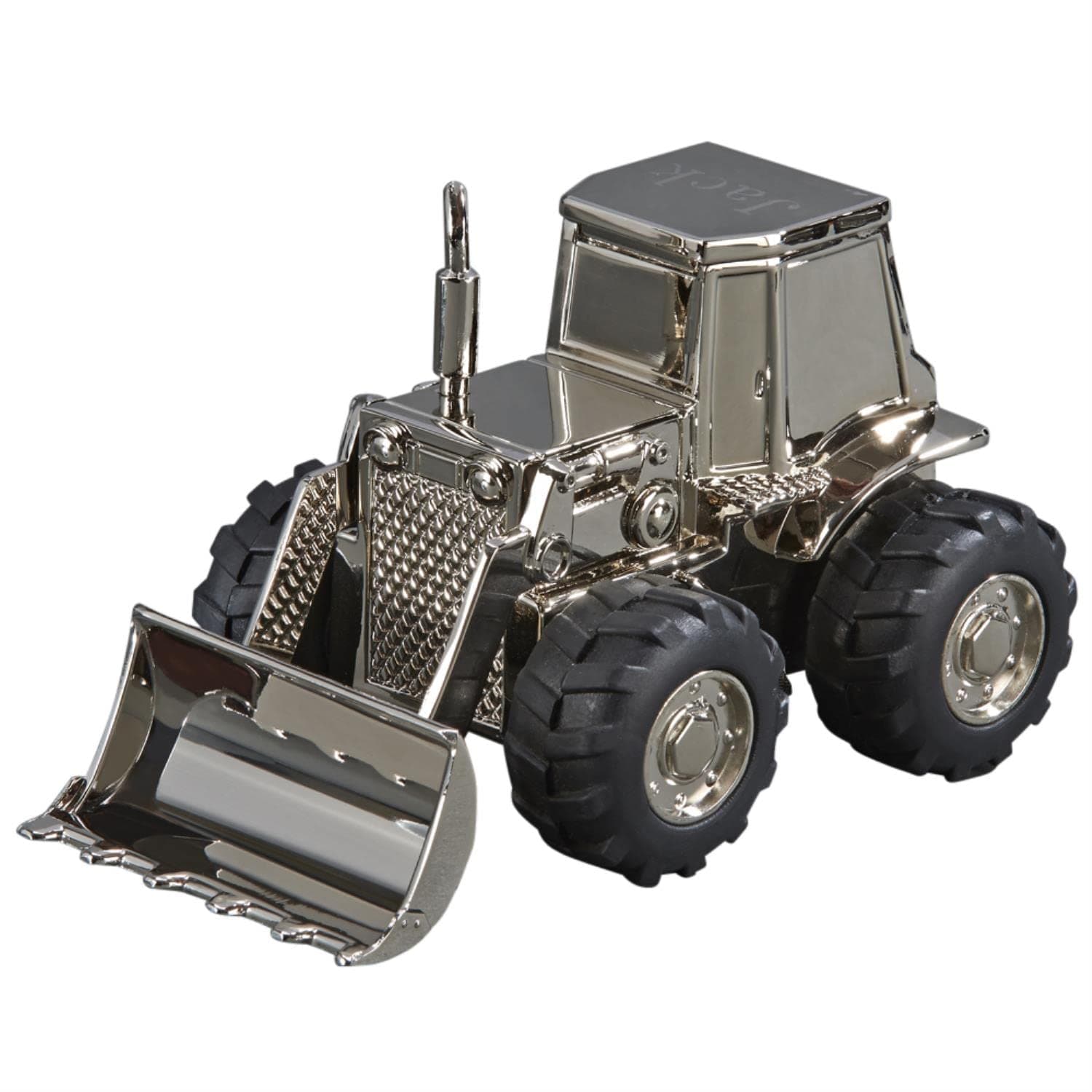Creative Gifts International Front Loader Bank with Polised Finish, Silver