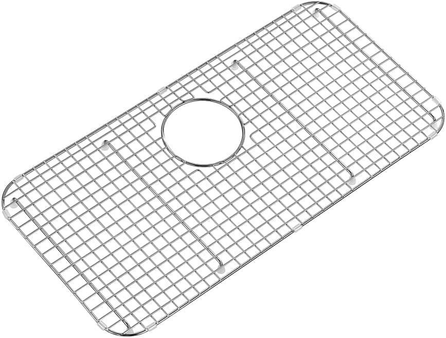CIPOTAL 27.2 in. x 13.5 in. Rear Drain Kitchen Sink Bottom Grid with Supersoft Silicone Feet in 304 Grade Stainless Steel