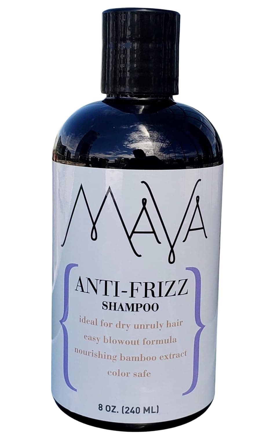 Mava Anti-Frizz Shampoo with Keratin & Bamboo Extract, Superior Smoothing, Color Safe and Soothing Aroma.