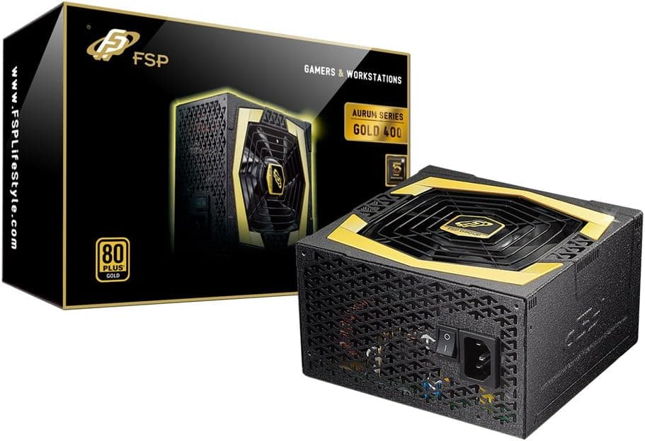 FSP Group 400W ATX POWER SUPPLY 80PLUS GOLD Certified compatible with Intel Core i3 /i5/i7 and Supports Intel Latest Platform (AURUM GOLD 400)