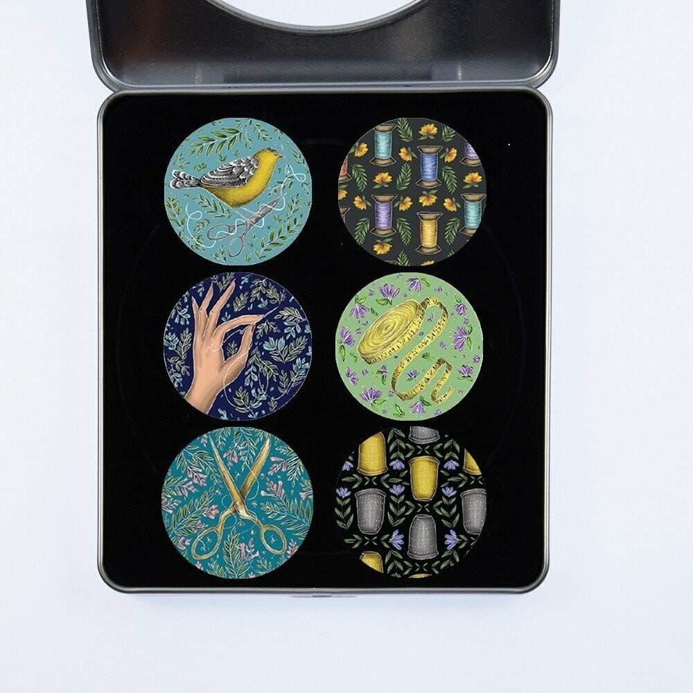YSECTL Fabric Weights Dressmaking Cloth Weights. Designed by Artist Catherine Rowe. Ideal Gift. 40mm Diameter Manufactured in The UK.