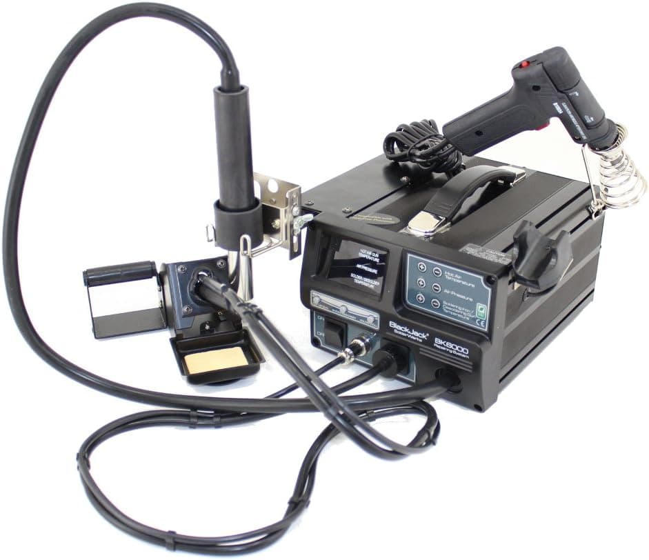 Deluxe Hot Air Station with Hot Air, Soldering Iron, Suction Gun & Mechanical Arm (BK6000)
