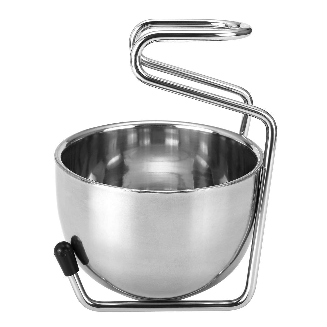 CCbeauty Men's Wet Shaving Kit,Stainless Steel Shaving Stand, Shaving Mug Bowl & Razor Holder,2pcs