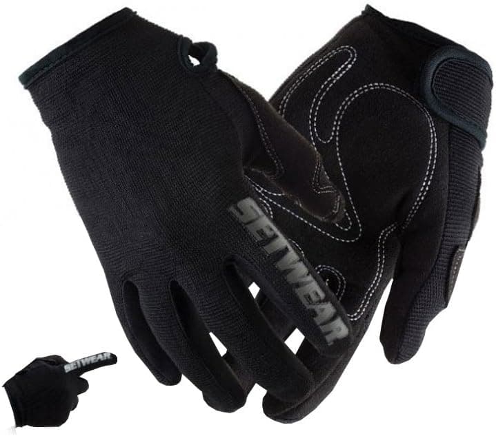 SetWear X-Large Gloves, Black