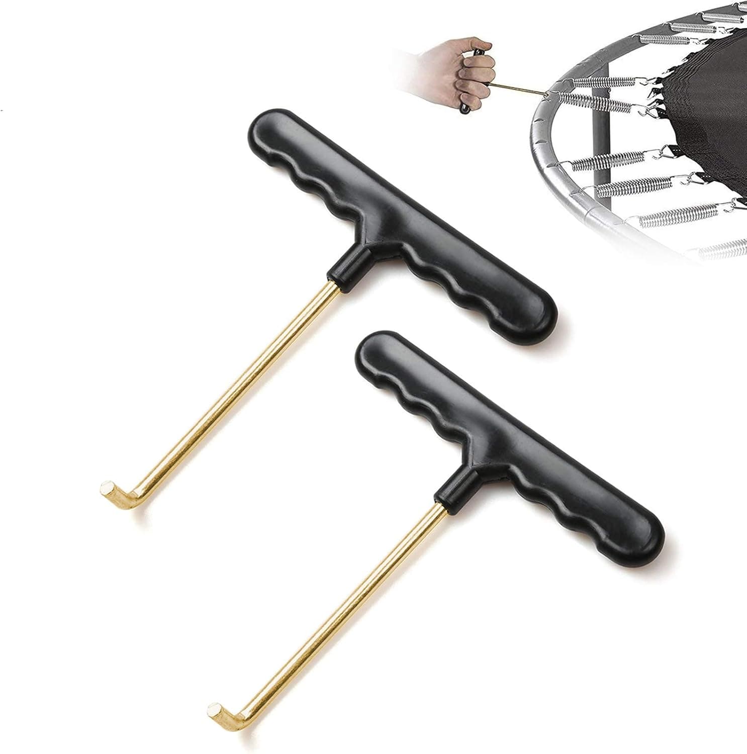 Abilly T&Kira Trampoline Spring Pull Tool T-Hook Adjustment Spring Pull Kit Trampoline Spring Hook (2 Pack)