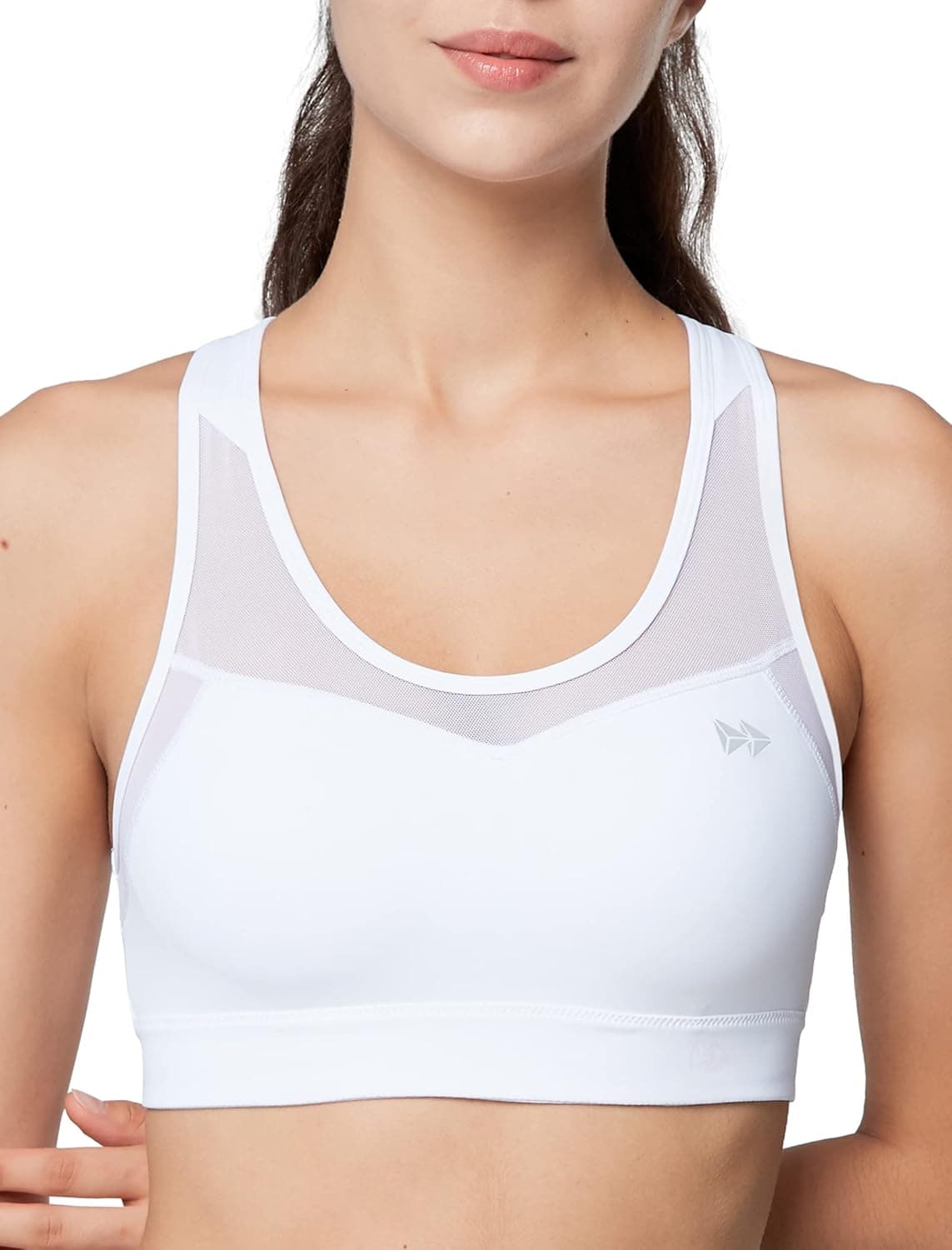 Yvette High Impact Sports Bras for Women Plus Size Racerback Workout Medium Support Sports Bra for Running Fitness