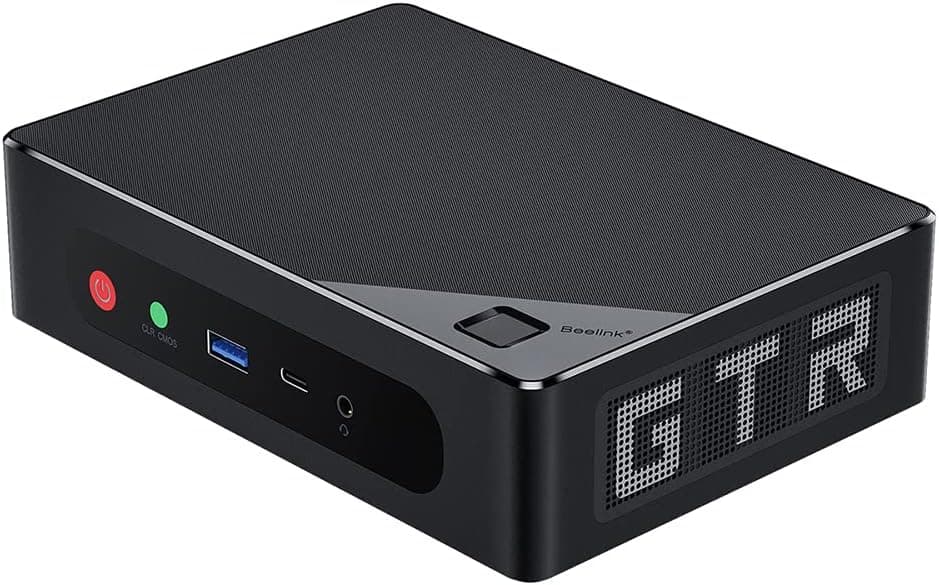 Beelink GTR6 Gaming Mini PC 11 Pro, Mini Computers with AMD Ryzen 9 6900HX (8C/16T up to 4.9Ghz), 32G DDR5 (4800Mhz) +500GB M.2 PCle 4.0 NVMe SSD, WiFi 6E, RJ45 2.5G, 4*HDMI 8K Quad Displays, BT 5.2