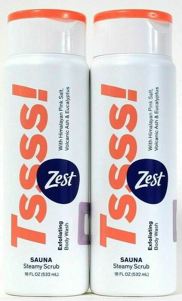 Zest Body Wash Tssss Sauna Steamy 18 Ounce (532ml) (2 Pack)