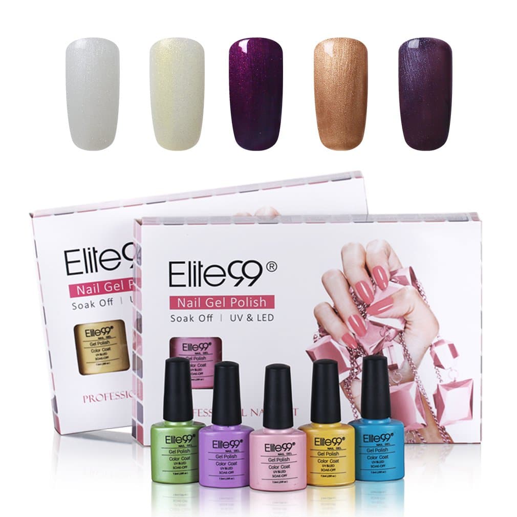 Elite99 Soak Off UV LED Gel Polish Nail Art Manicure Varnish 5PCS Box C006