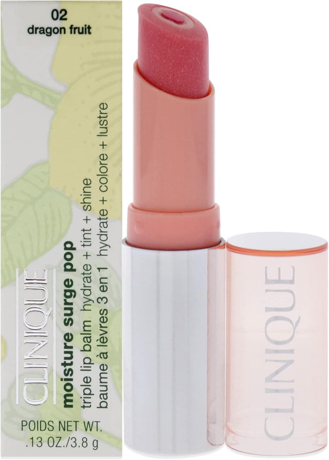 Clinique Moisture Surge Pop Triple Lip Balm - 02 Dragon Fruit Lip Balm Women 0.13 oz