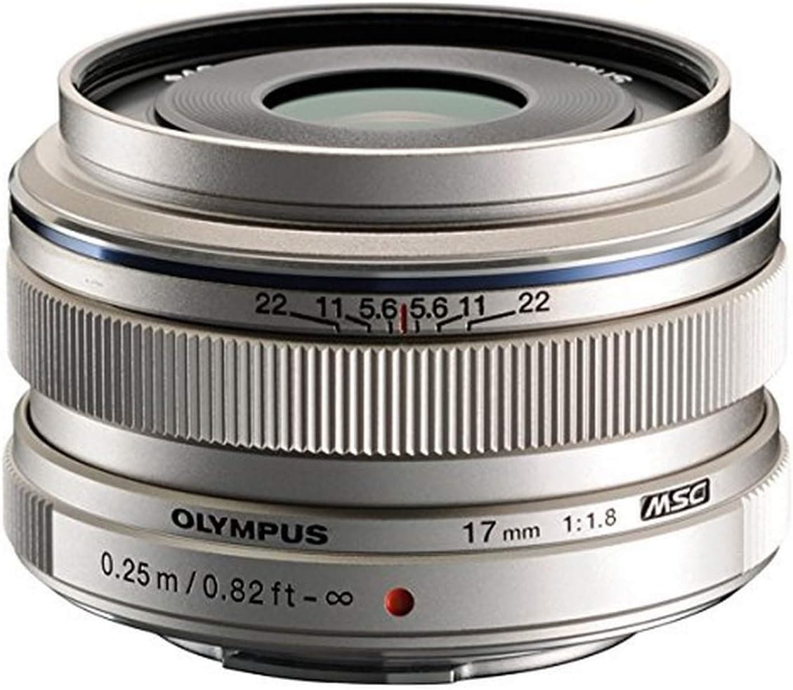 OM SYSTEM OLYMPUS M.Zuiko Digital 17mm F1.8 Silver For Micro Four Thirds System Camera, Compact Design, Beautiful Bokeh, Bright