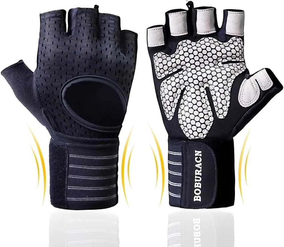 BOBURACN Workout Gloves for Women Men,Weight Lifting Gloves for Fitness ,Exercise,Climbing,Dumbbells,Breathable & Non-Slip Padded Gym Gloves
