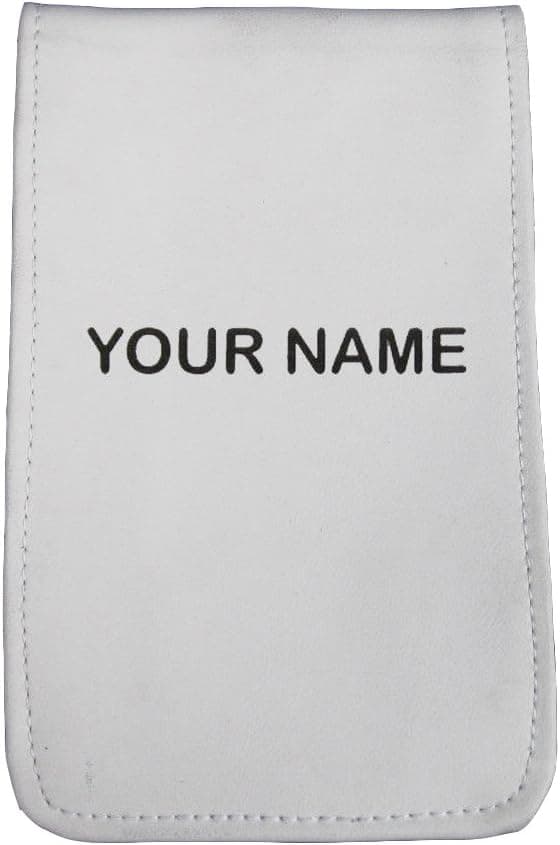 Sunfish Custom Golf Scorecard and Yardage Book Holder Name Personalized White