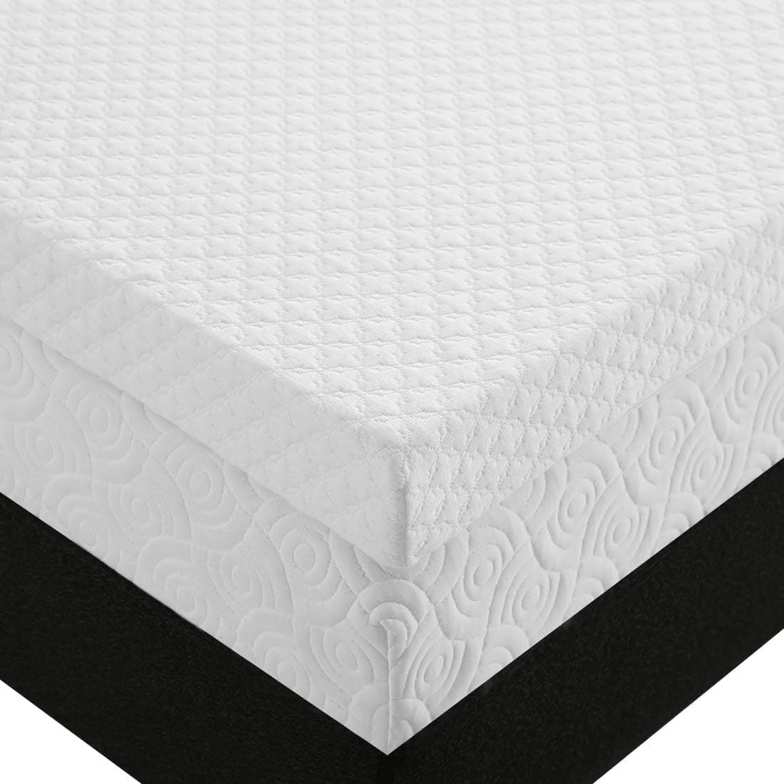 2 inch Memory Foam Mattress Topper - Cal King Size Pressure Relief Foam Mattress Topper with Removable & Washable Bamboo Cover (Cal King 2 inch)