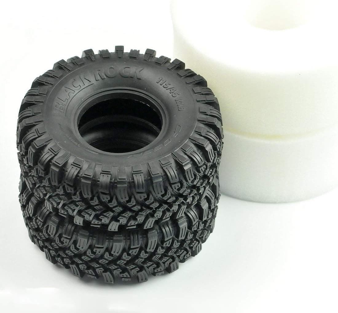 Cross RC CZR97400423 115 x 45 x 1.9 in. Blackrock Super Soft Tires Pair with Inserts