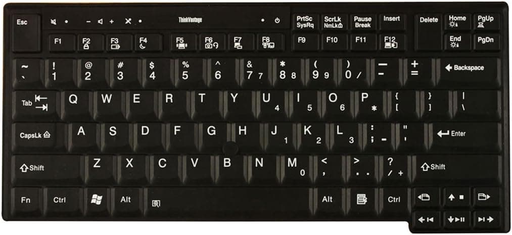 Avigator Black Ultra Thin Silicone Keyboard Protector Skin Cover for IBM Lenovo ThinkPad X220 X220t X220s X220i T410 T410i T410si T420 T420s T420i T510 T510i T520 T520i W510 W520 Us Layout (if your "enter" key looks like "7", our skin can't fit) - 1 Cleaning Cloth from Avigator