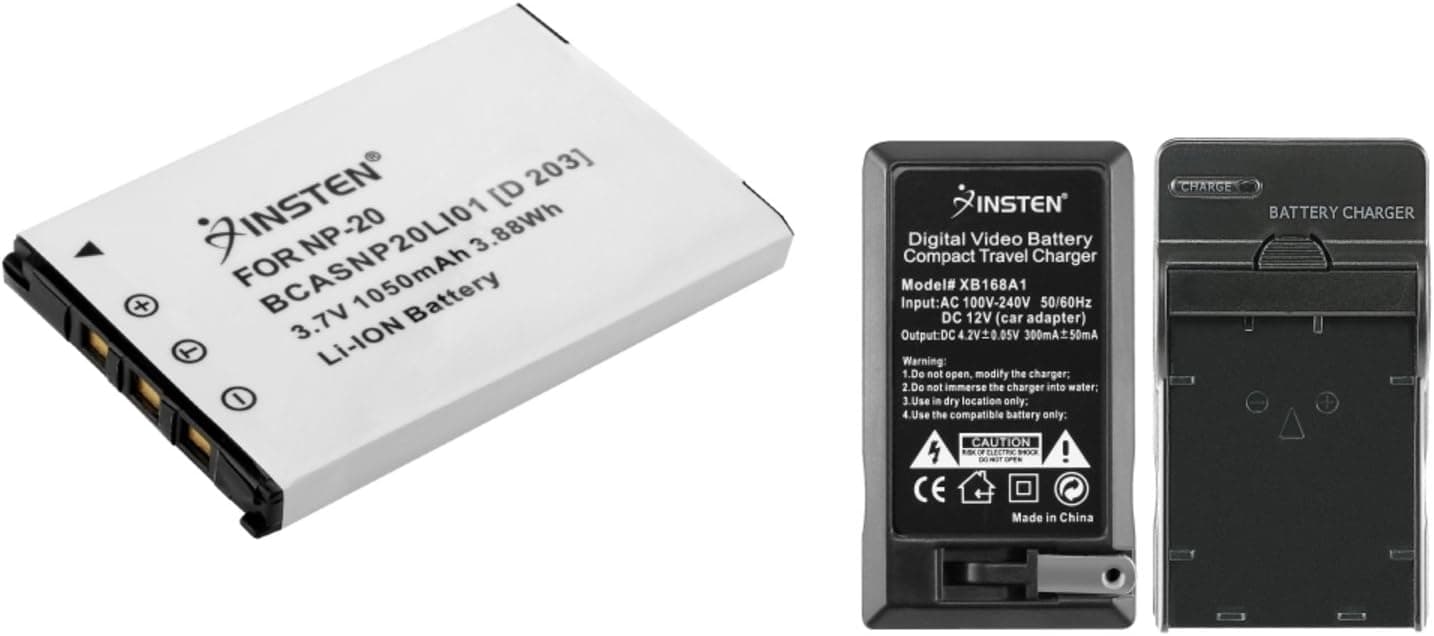 NP-20 BATTERY+CHARGER FOR CASIO EXILIM EX-Z70 Z77 S770