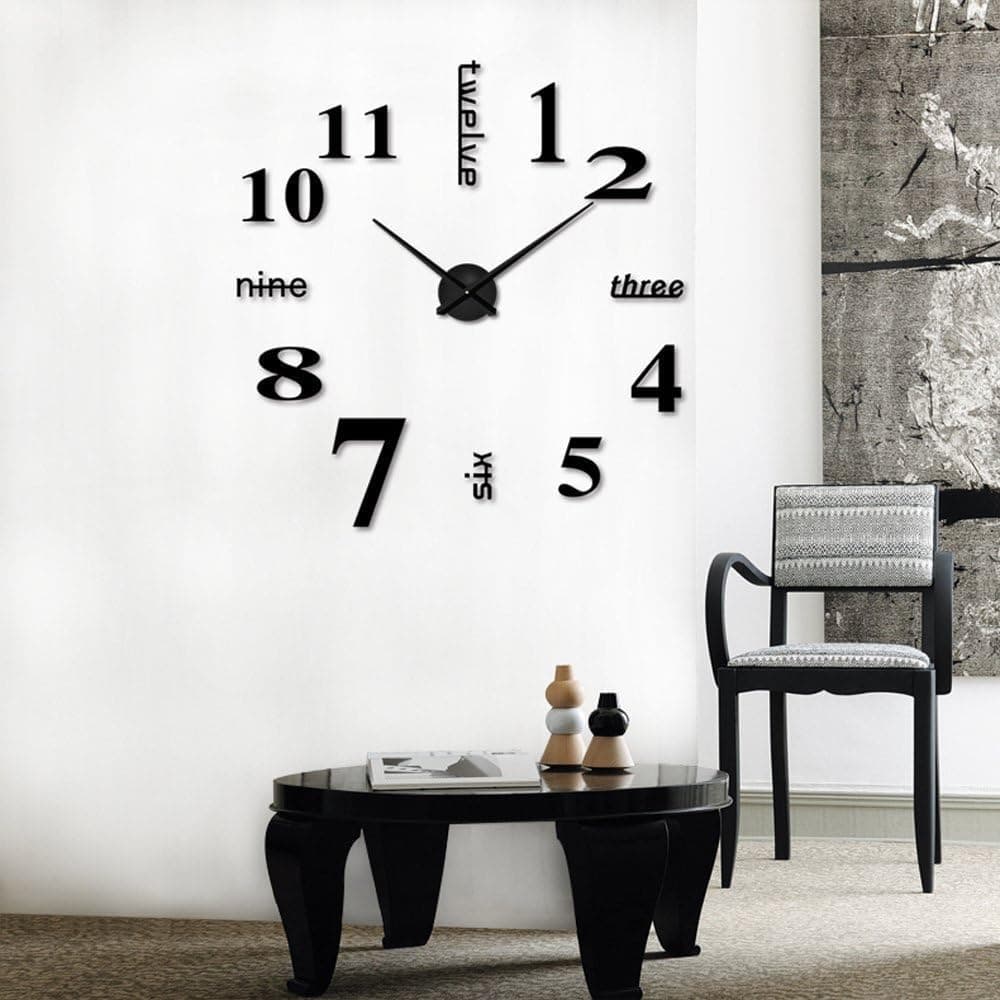 Clock Acrylic Modern DIY Wall Clock 3D Mirror Surface Sticker Home Office Decor Home Garden Kitchen Accessories Clocks Alarm Clock