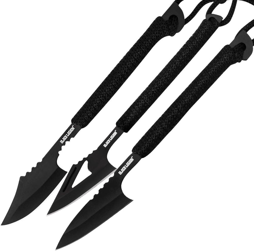 United Cutlery BV154 Black Legion 3-Piece Harpoon Set with Sheath(Pack of 3)
