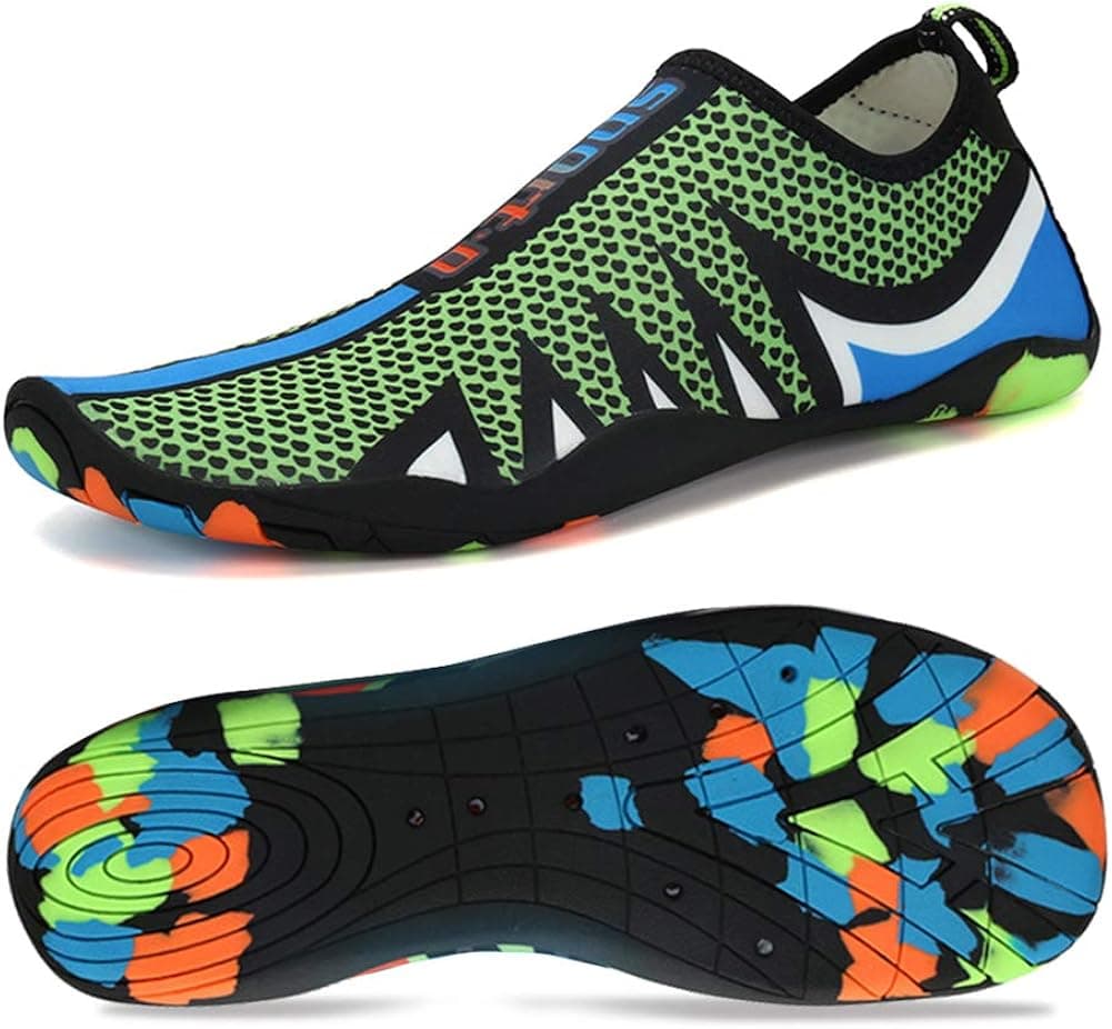 Coolloog Men Women Water Shoes Multifunctional Quick-Dry Barefoot Beach Swim Shoes for with Drainage Holes
