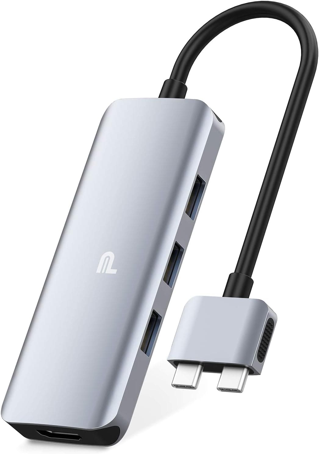 Dual HDMI Monitor Adapter for MacBook Pro Air 2020/2019/2018/2017, MacBook Pro Docking Station Dual Monitor, USB C Hub Dock with 2 HDMI Ports, 100W PD, 3 USB 3.0 and SD/Micro Card Readers