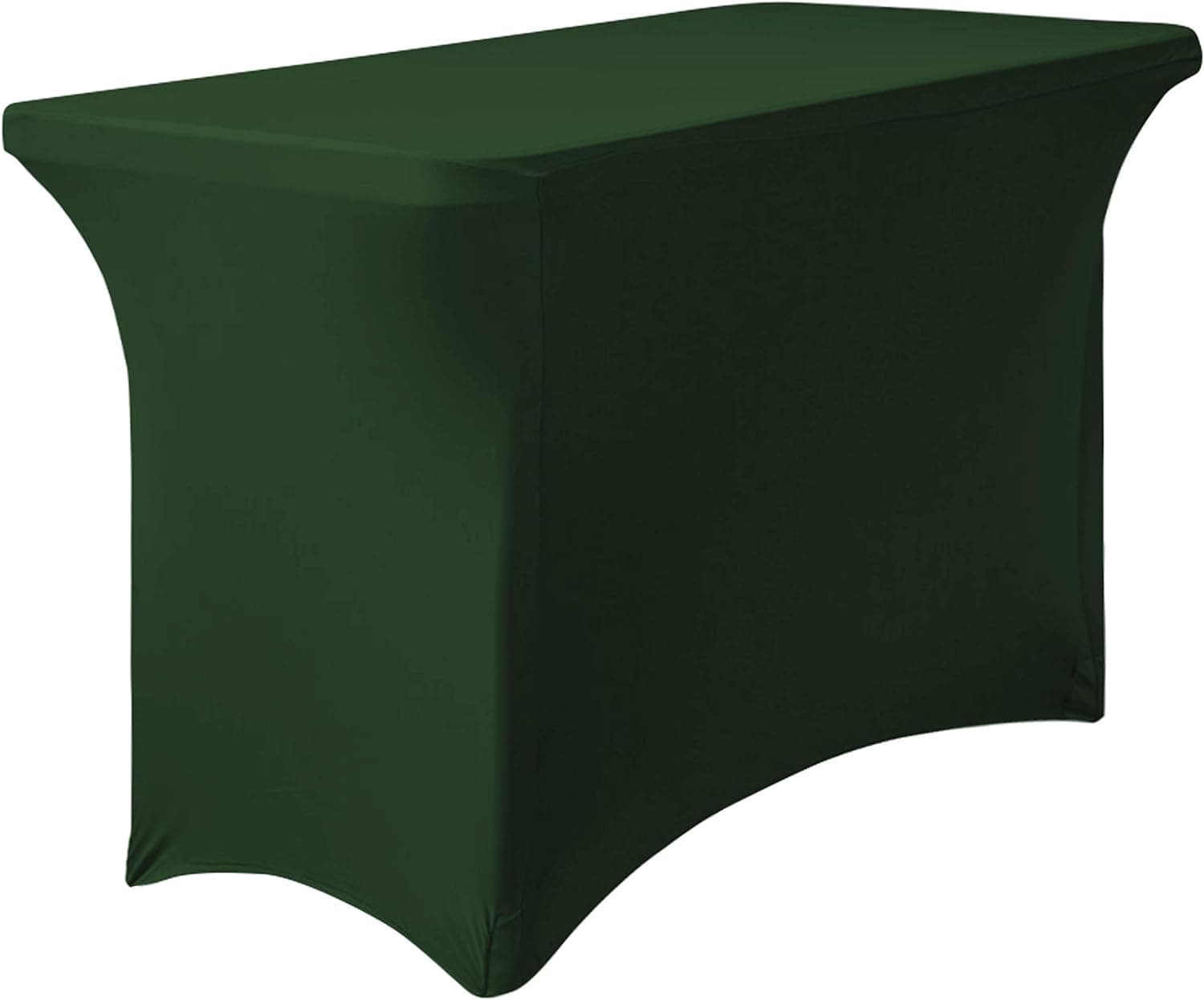 LinenTablecloth Rectangular Stretch Tablecloth, 6-Feet, Hunter Green