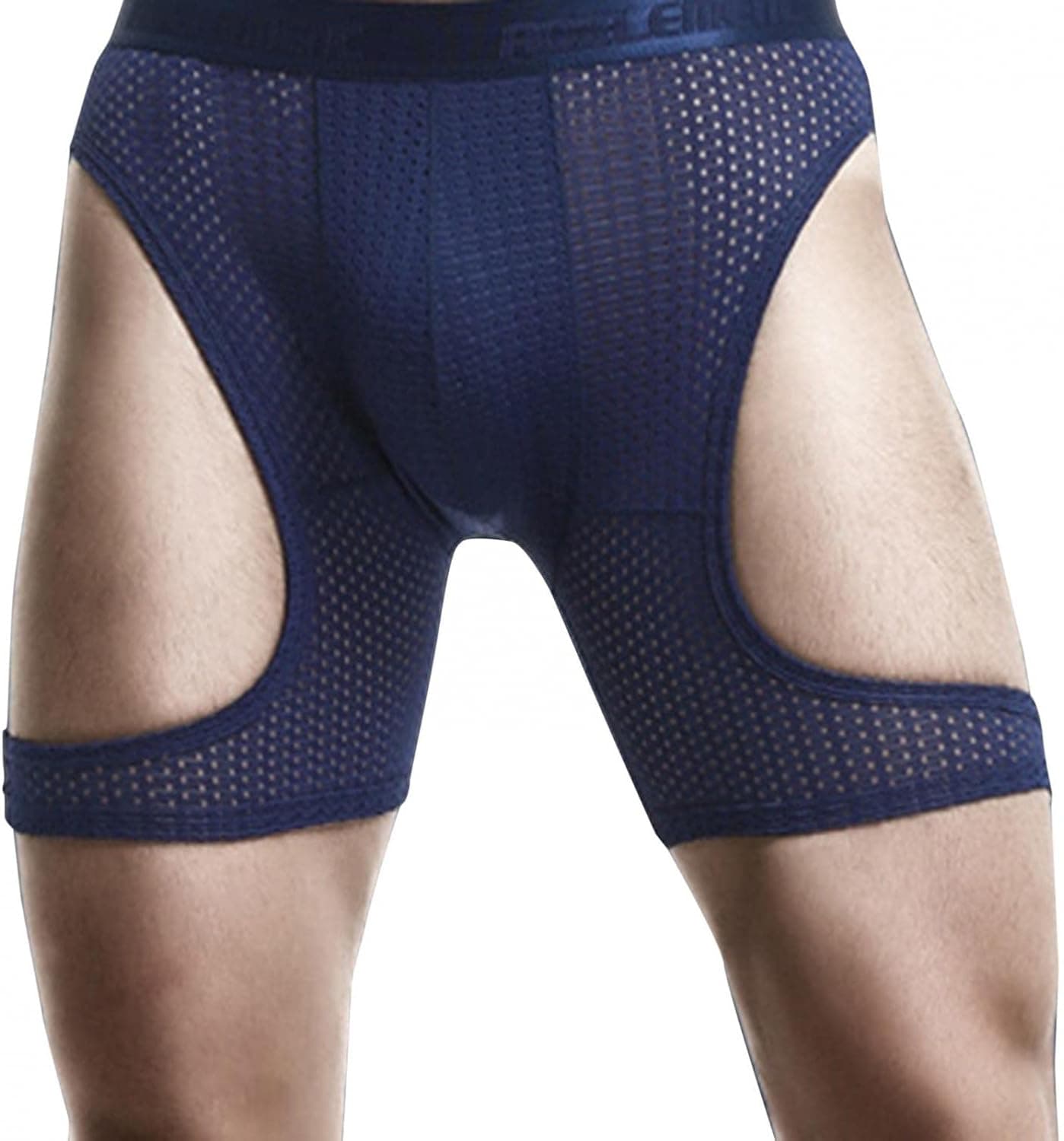 Mens Plus Size Jogging Underwear Breathable Hollow Out Anti-Friction Marathon Athletic Fitness Running Briefs Pants