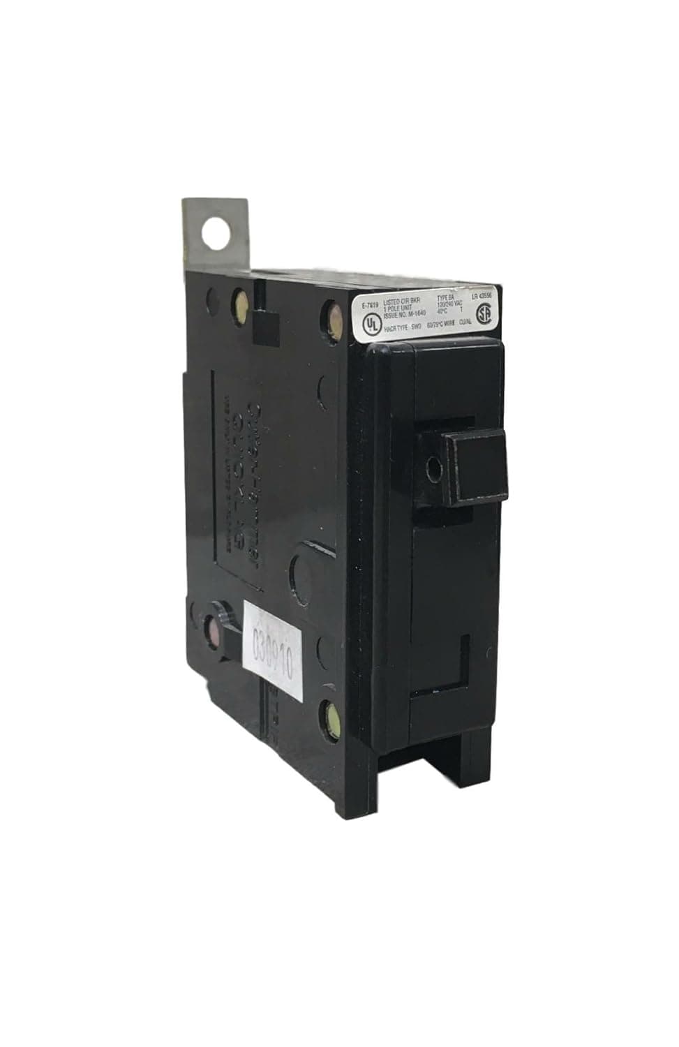 Eaton Cutler-Hammer C-H BAB1020; 20A QCKLAG Bolt ON 1P 120/2, Black