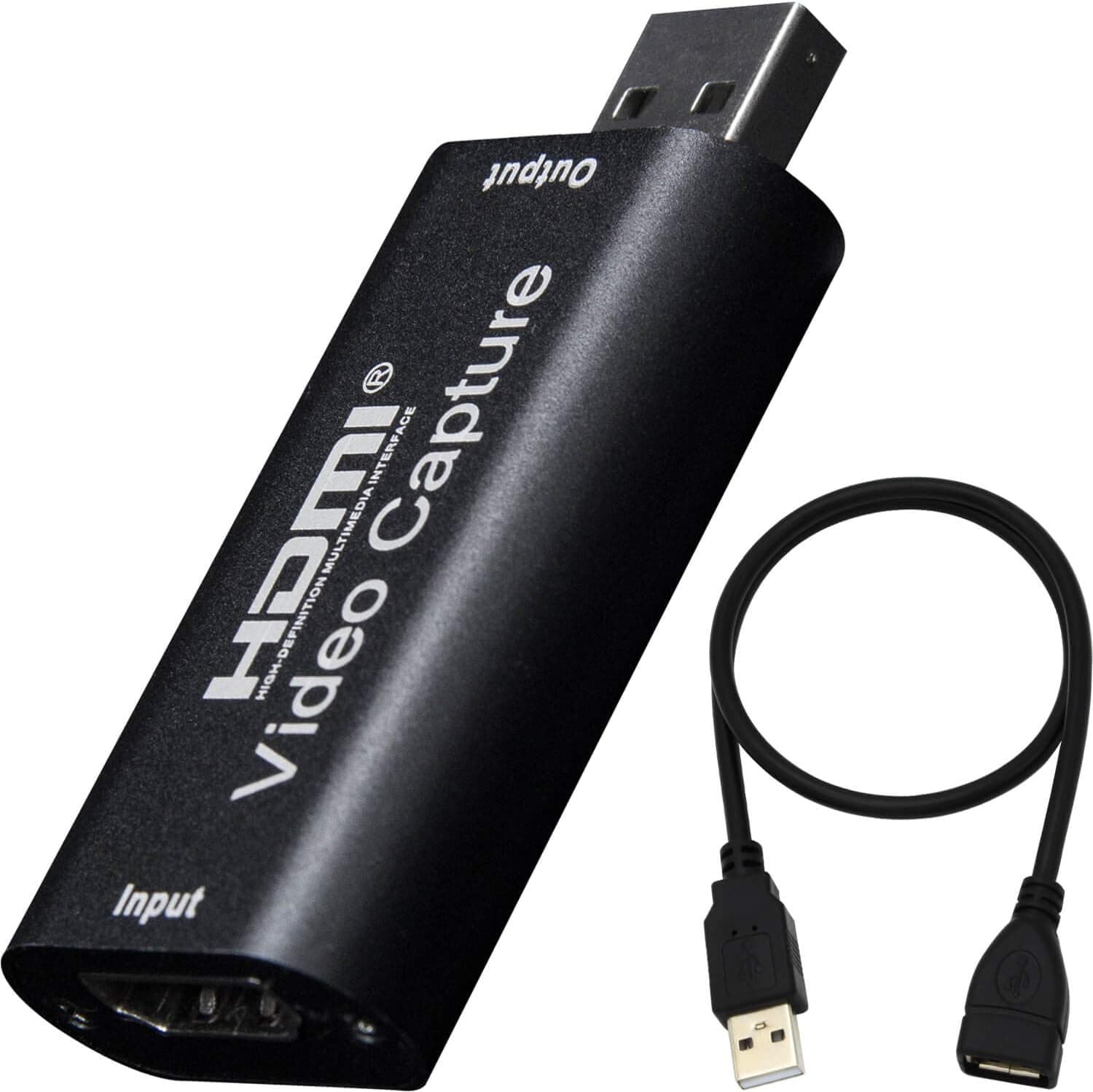 BlueAVS HDMI to USB Video Capture Card 1080P for Live Video Streaming Record via DSLR Camcorder Action Cam - Capture 1080P@30Hz (Metal-Gray)