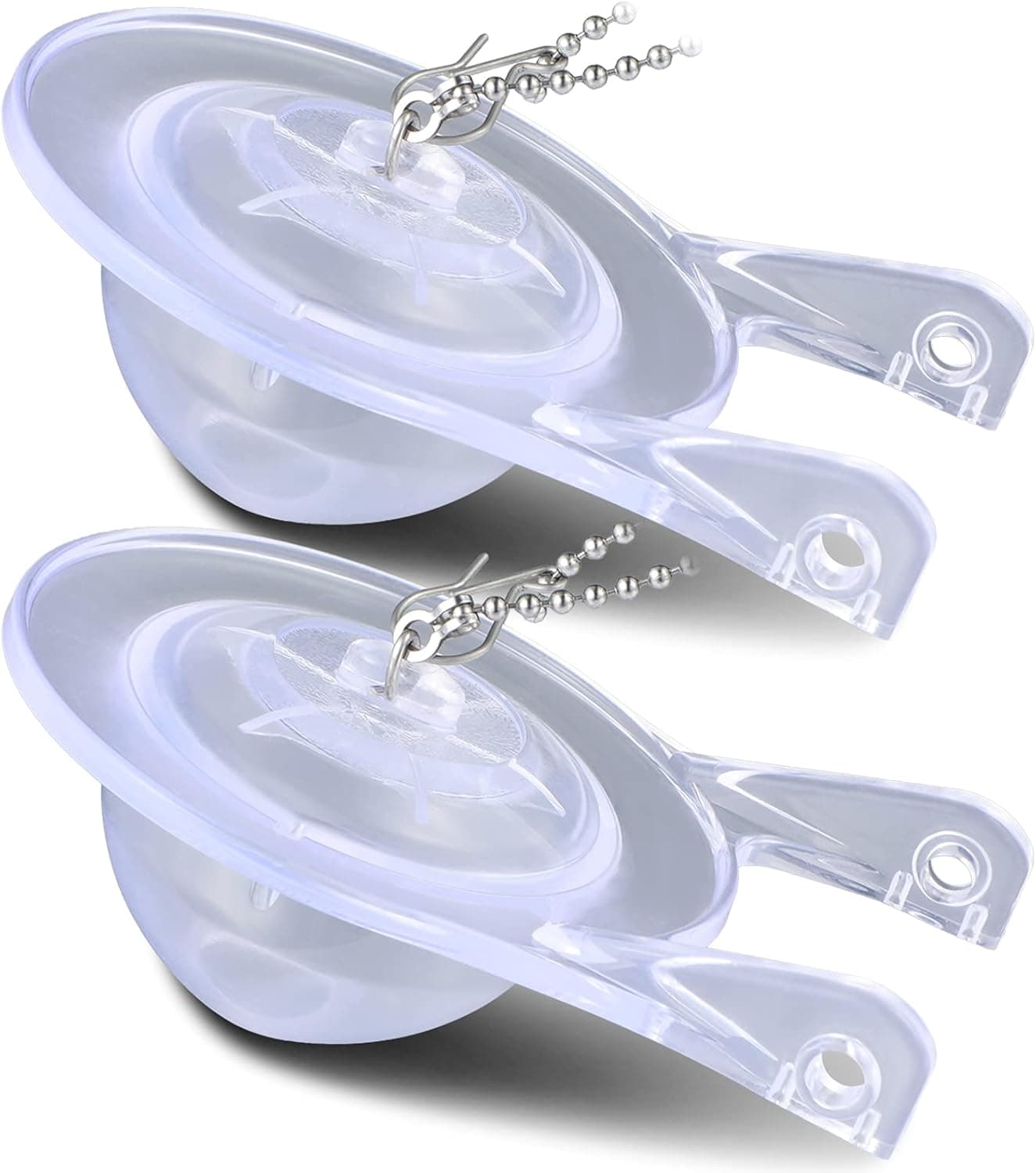 Toilet Flapper Replacement Kit for 99-827 Toilet Flap Parts Toilet Flapper Toilet Rubber Flapper and Chain Toilet Replacement Parts For Similar Models (Clear,2 Pieces)