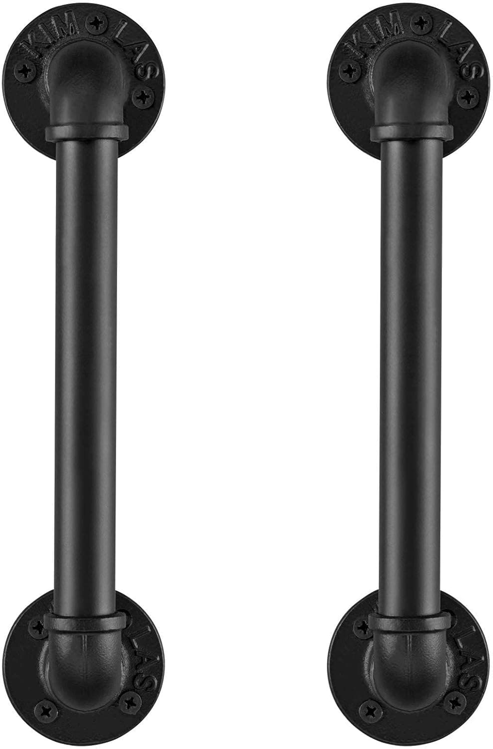 Licperron Barn Door Handle, Black Rustic Sliding Door Handles for Sliding Door, Interior Door, Garage, Towel, 2 Pack, 12 Inch