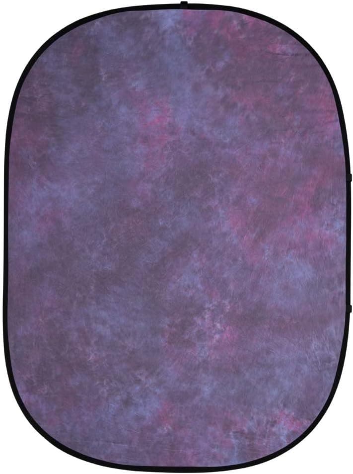 Interfit PB103 Studio Essentials Collapsible - 5' x 6.5' Pop-Up Background - Muslin, Pink/Gray