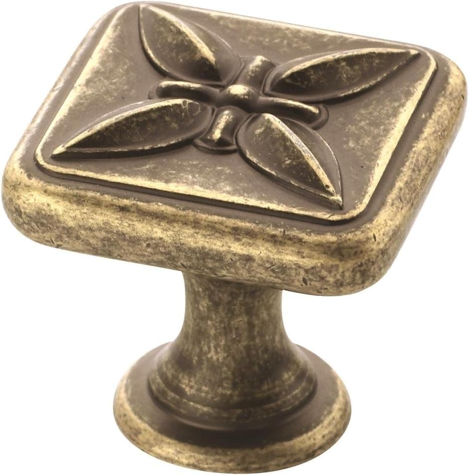 Amerock BP27009R2 Sundara 1-1/8 in (29 mm) Length Weathered Brass Cabinet Knob
