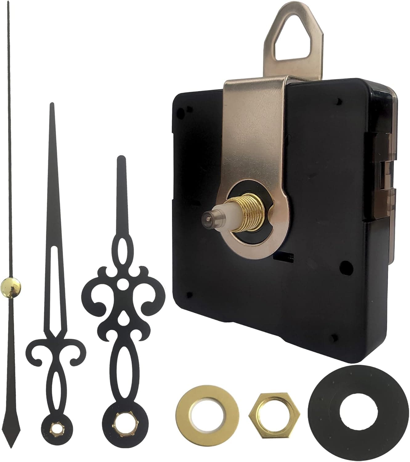 OSTAR Quartz Clock Movement Replacement Short Shaft Mechanism Battery Operated 11/20 Inch Total Length 12 Hour Kit