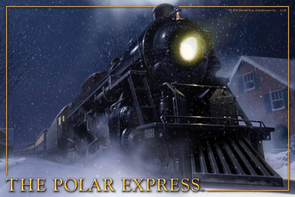 The Polar Express - Train Scene (9x12 Collectible Art Print, Wall Decor Travel Poster)