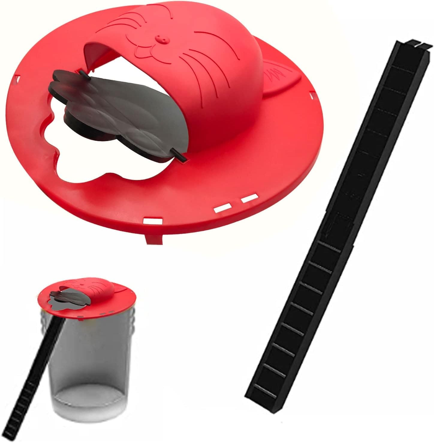 Slide Bucket Lid Mouse Rat Trap with Ramp, |Trap Door Style| |Multi Catch |Auto Reset| Mouse Trap Bucket Flip Lid for Indoor Outdoor, Compatible 5 Gallon Bucket