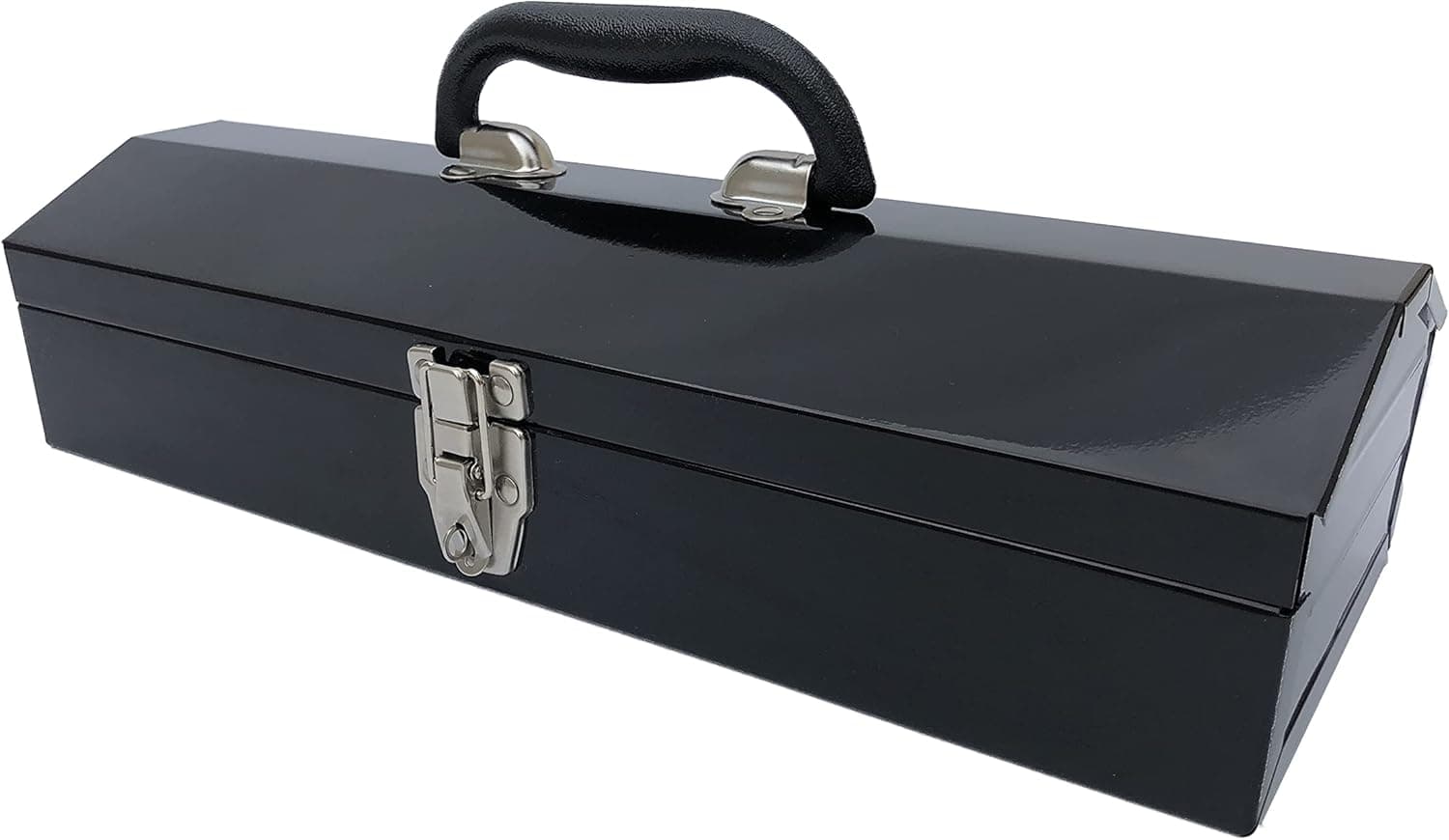 Workington 16" Portable Carpenter Metal Tool Box with Latch, Small Parts Box, Sockets Storage Box Organizer 4007