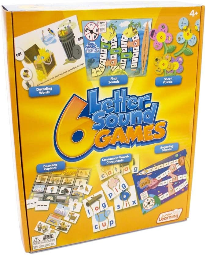 Junior Learning Different Letter Sound Games (Set of 6), Multi (JL400)