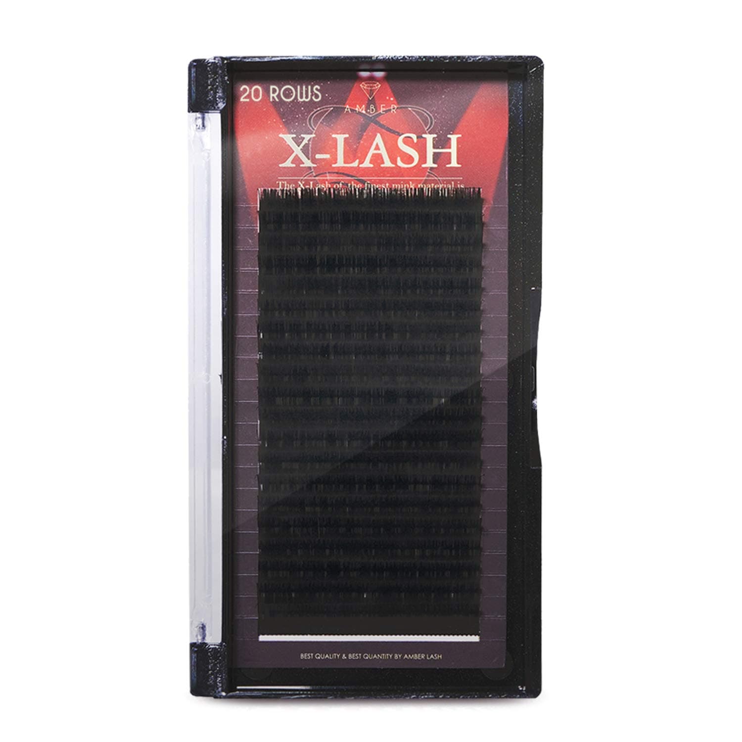 Amber Lash X-Lash MIX SET OF 8-15 mm, Mink Lash for Professional Eyelash Extension, Various Thickness and curls, Eyelash Extension Supplies (0.15 mm, D)