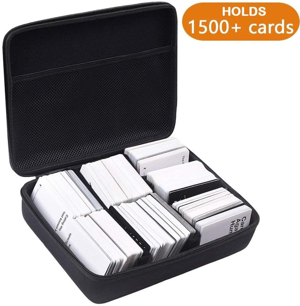 PAIYULE Extra Large Hard Case (2 Row) Compatible C.A. H. Card Game. Fits The Main Game,Includes 4 Removable Dividers. Fits up to 1500 Cards.