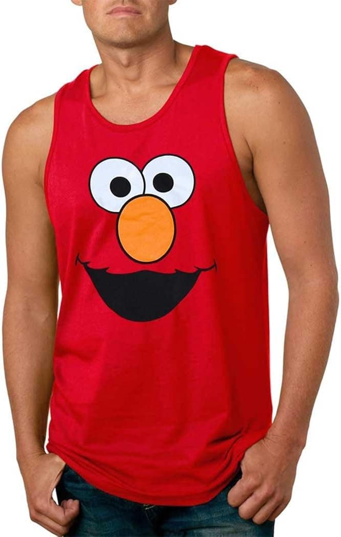 Elmo Face Adult Tank Top