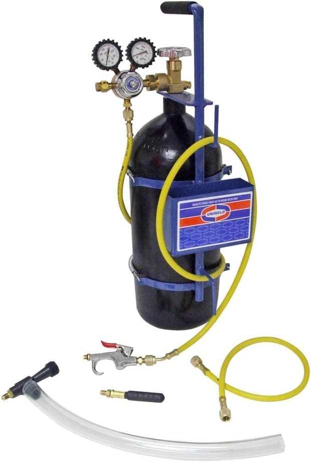 Uniweld 40002 Nitrogen Sludge Sucker and Blaster Kit with Metal Carrying Stand for 40 Cubic Feet Nitrogen Tank